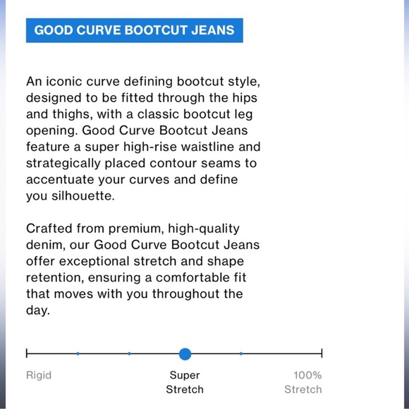 Good American Good Curve Bootcut Jeans Indigo380-18 - Picture 2 of 9